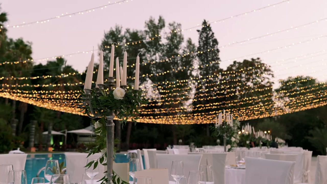 Wedding reception celebration under Sicilian sunset